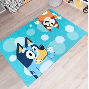 Area Rugs for Living Room - Washable Area Rug for Bedroom Bluey Area Rug, Bubble